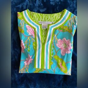Gretchen Scott Designs Floral Tunic Top Size Medium